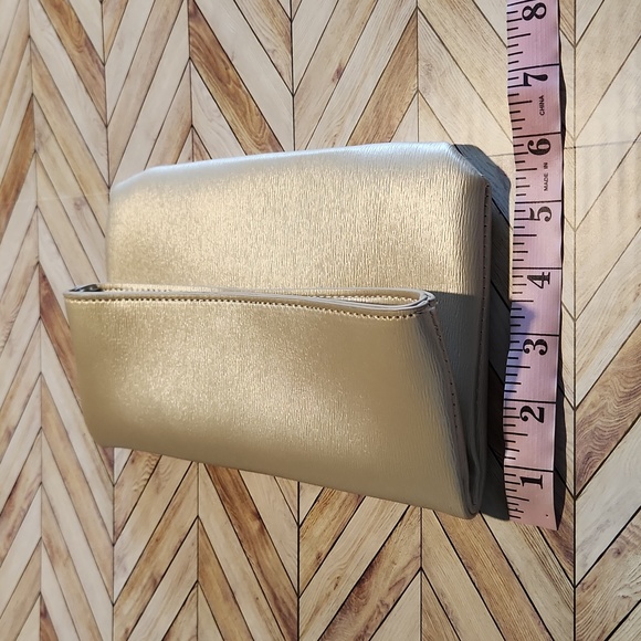 Gold Leather Clutch by Neiman Marcus - Picture 8 of 9